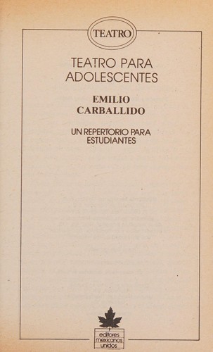 TEATRO PARA ADOLESCENTES